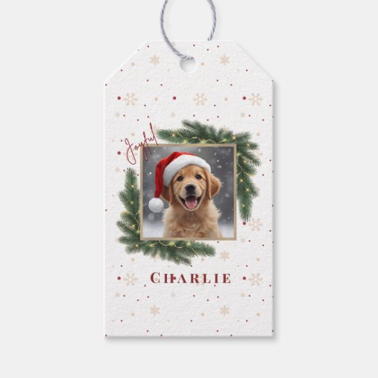 Personalized Christmas Pet Photo – Holiday ギフトタグ (正面)