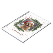 Personalized Christmas Pet Photo – Holiday  ノートブック (左側)