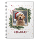 Personalized Christmas Pet Photo – Holiday  ノートブック (正面)