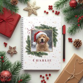 Personalized Christmas Pet Photo – Holiday  ノートブック