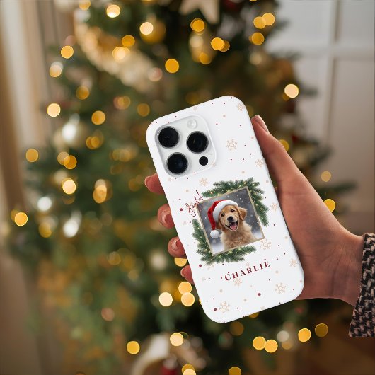Personalized Christmas Pet Photo – Holiday  iPhoneケース