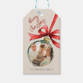 Personalized Christmas Photo ギフトタグ (正面)