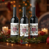 Personalized Christmas Photo ワインラベル