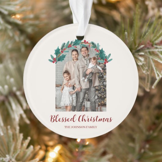 Personalized Christmas Photo Acrylic Ornament オーナメント (ツリー)