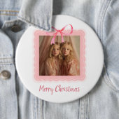 Personalized Christmas Photo Button  缶バッジ (インサイチュ)