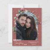Personalized Christmas Photo Card - Holiday サンキューカード (正面)