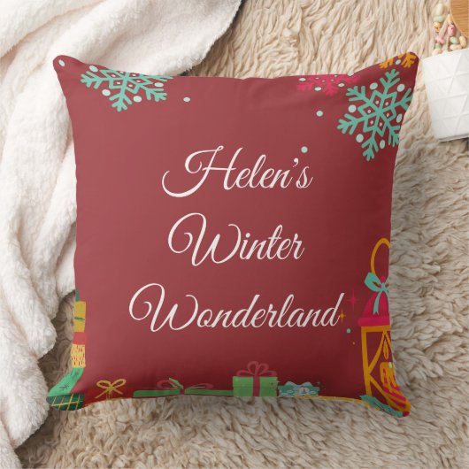 Personalized Christmas Pillow クッション (ブランケット)
