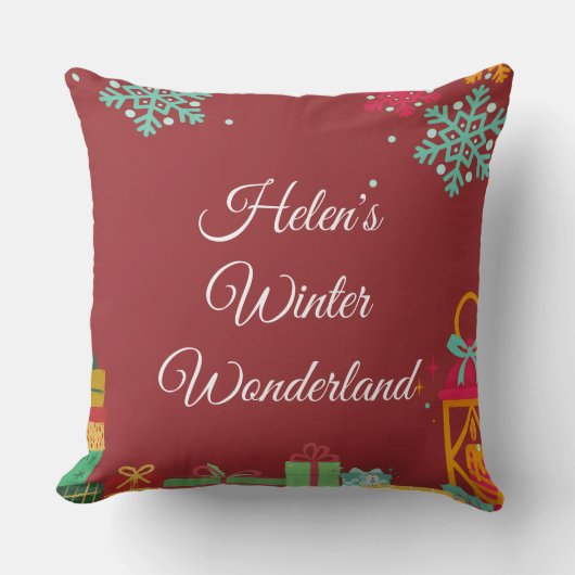 Personalized Christmas Pillow クッション (正面)