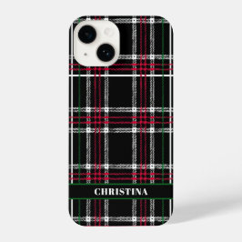 Personalized Christmas Plaid phone case iPhone 14ケース