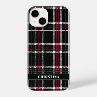 Personalized Christmas Plaid phone case iPhone 14ケース