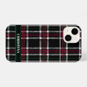 Personalized Christmas Plaid phone case iPhoneケース (裏面横)