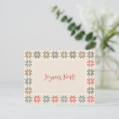 Personalized Christmas Poinsettia Holiday Postcard シーズンポストカード (スタンド正面)