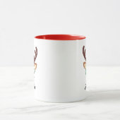 Personalized Christmas Reindeer Mug | Cute Holiday マグカップ (中央)