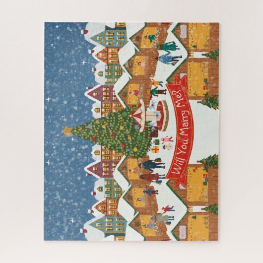 Personalized Christmas Secret Message/Marry me ジグソーパズル (縦)