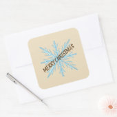 Personalized Christmas Snowflake Stickers – Labels スクエアシール (封筒)