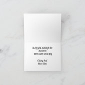 Personalized Christmas Snowman North Star Card サンキューカード (内部)