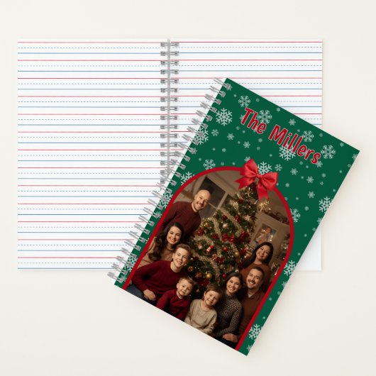 Personalized Christmas Spiral Notebook with Custom ノートブック (内側)