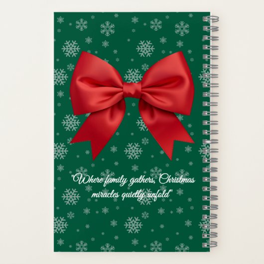 Personalized Christmas Spiral Notebook with Custom ノートブック (裏面)