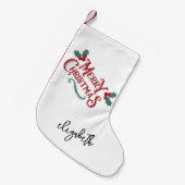 Personalized Christmas Stocking|Custom Decoration スモールクリスマスストッキング (正面 (吊り時))