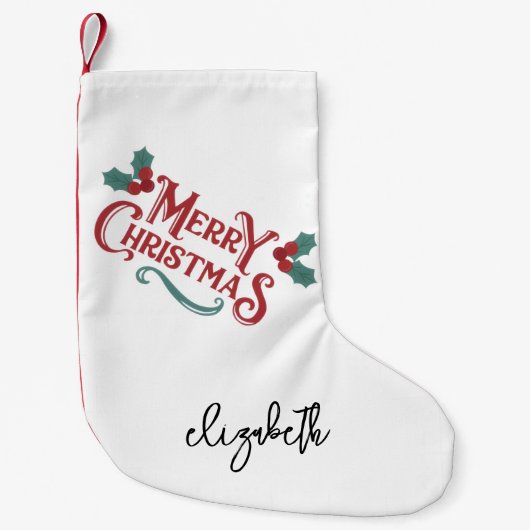 Personalized Christmas Stocking|Custom Decoration スモールクリスマスストッキング (正面)