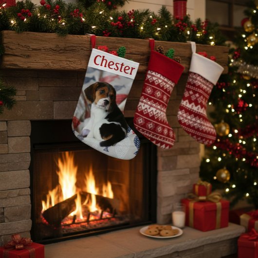 Personalized Christmas Stocking with Pet Photo  スモールクリスマスストッキング