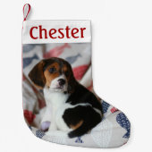 Personalized Christmas Stocking with Pet Photo  スモールクリスマスストッキング (正面)