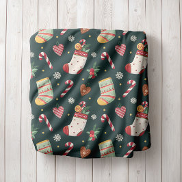 Personalized Christmas Stockings Fleece Blanket フリースブランケット