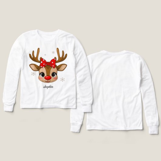 Personalized Christmas Sweater Custom Name Holiday (デザイン 正面＆背面)