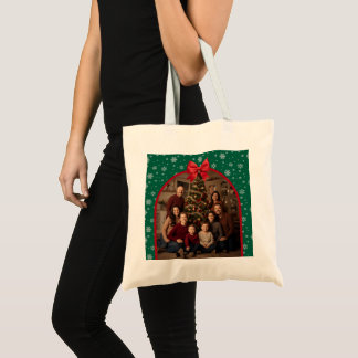 Personalized Christmas Tote Bag with Custom Photo  トートバッグ