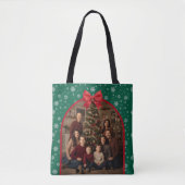 Personalized Christmas Tote with Custom Photo トートバッグ (正面)
