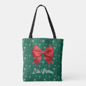Personalized Christmas Tote with Custom Photo トートバッグ (裏面)