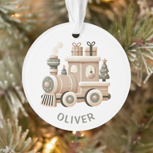 Personalized Christmas Train for Kids  オーナメント (ツリー)