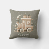 Personalized Christmas Train for Kids  クッション (裏面)