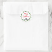 Personalized Christmas Treat Bag Envelope Seals ラウンドシール (バッグ)