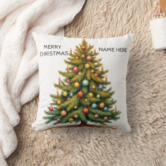 Personalized Christmas Tree   クッション (ブランケット)