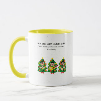 Personalized Christmas Tree  "Best Friend Ever"  マグカップ