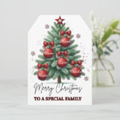 Personalized Christmas Tree| Custom Family Names サンキューカード (スタンド正面)
