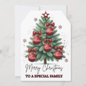 Personalized Christmas Tree| Custom Family Names サンキューカード (正面)