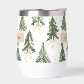 Personalized Christmas Tree Name Wine Tumbler (左面)