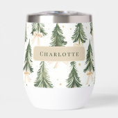 Personalized Christmas Tree Name Wine Tumbler (正面)
