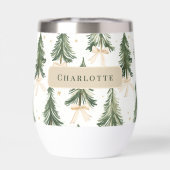 Personalized Christmas Tree Name Wine Tumbler (背面)