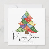 Personalized Christmas tree patchwork prints カード (正面)