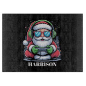 Personalized Christmas Video Game Santa Xmas  カッティングボード (正面)