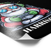 Personalized Christmas Video Game Santa Xmas フォトプリント (角)