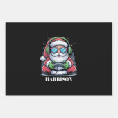 Personalized Christmas Video Game Santa Xmas  ラッピングペーパーシート (正面)