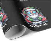 Personalized Christmas Video Game Santa Xmas  ラッピングペーパー (ロールコーナー)