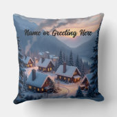 Personalized Christmas Village 1 クッション (裏面)