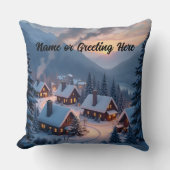 Personalized Christmas Village 1 クッション (正面)