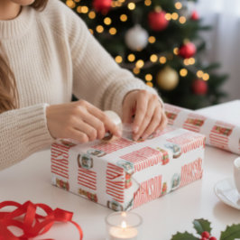 Personalized Christmas Wrapping Paper ラッピングペーパーシート