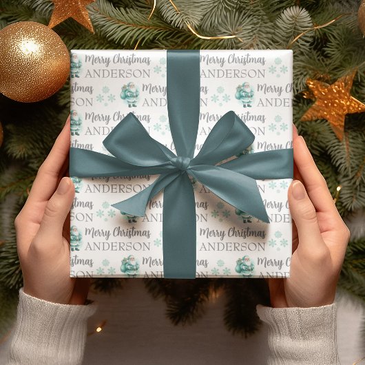 Personalized Christmas Wrapping Paper ラッピングペーパー